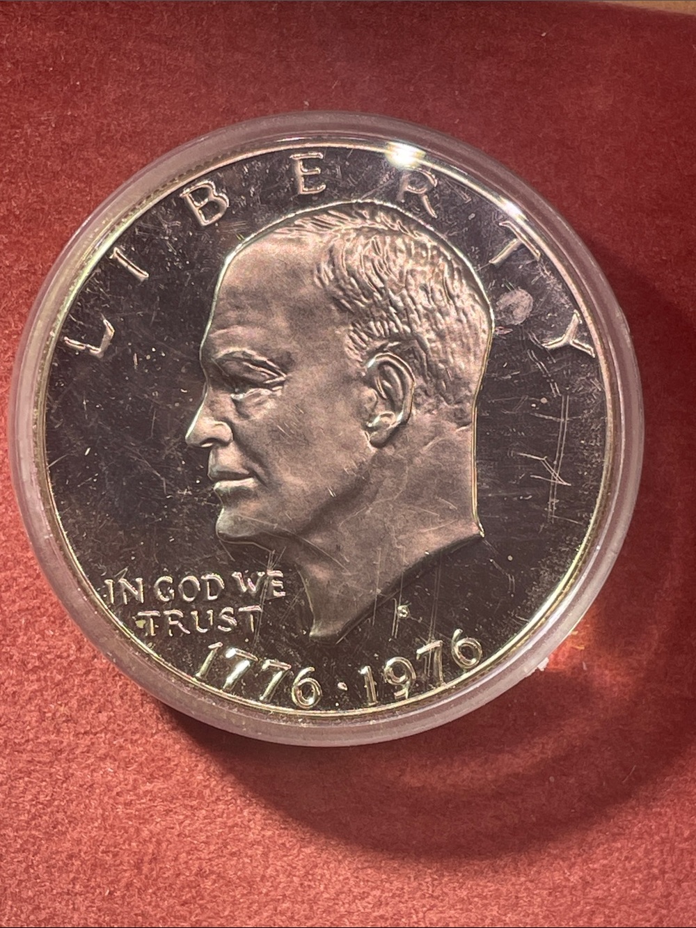 Vintage 1776-1976 S Eisenhower Proof Silver Dollar 40% Silver